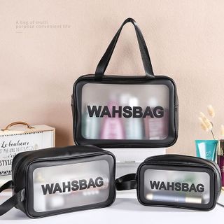 Túi du lịch đựng bảo quản mỹ phẩm đồ trang điểm washbag trong suốt có khóa kéo chống thấm nước màu sắc trang nhã - HL008