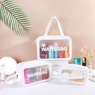 Túi du lịch đựng bảo quản mỹ phẩm đồ trang điểm washbag trong suốt có khóa kéo chống thấm nước màu sắc trang nhã - HL008