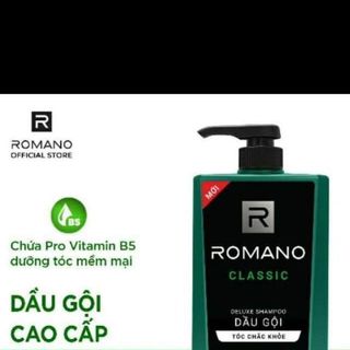 Dầu gội Romano Classic 650g xanh