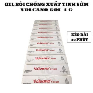 Gel bôi trơn Volcano 14% Benzocain, hỗ trợ quan hệ lâu ra cho nam giới cực kỳ chất lượng - Hộp 12 gói 1g