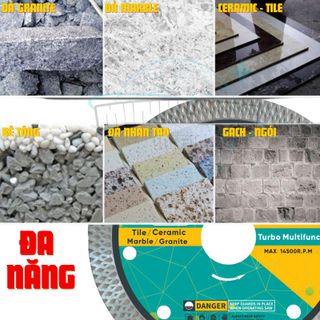 Lưỡi cắt đa năng 105mm, tường gạch, bê tông, đá granite, marble trắng, gạch ceramic - Tile, hợp kim cao cấp, sắc bén, bền bỉ, an toàn, chất lượng cao, Gia tốt nhất thị trường cho sản phẩm cùng phân khúc chất lượng