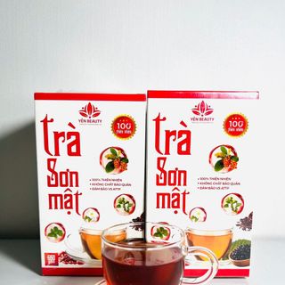 Trà sơn mật hồng sâm hỗ trợ giảm cân an toàn tự nhiên giúp ngủ ngon an thần thanh lọc cơ thể hộp 700gram YÊN BEAUTY
