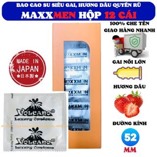 Bao Cao Su Chống Xuất Tinh Sớm Volcano 7in1 hộp 12 Cái Plus - Vua Của BCS Cao Cấp Siêu Gai Kéo Dài Hiệu Quả Cho Nam