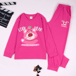B009- Bộ tay dài cho bé gái Beebee có số kí từ 14-43kg, chất liệu cotton 4 chiều, bo gấu cho bé diện thu