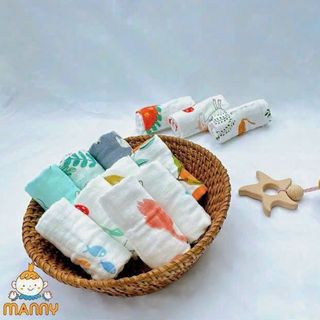 Manny- Sét 3 Khăn Sữa Muslin- Sợi Tre Cao Cấp