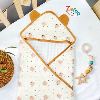 Zeloo- Choàng Ủ Muslin+ Hạt Đậu