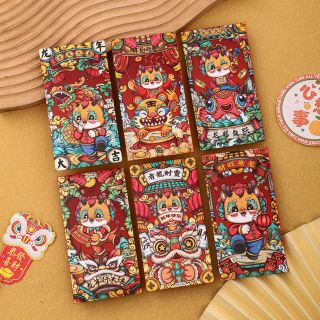 BAO LÌ XÌ Tết 2024, Set Bao Lì Xì Giáp Thìn  ( Set 6Cai 6 mẫu )