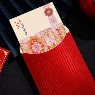 BAO LÌ XÌ Tết 2024, Set Bao Lì Xì Lụa Nhung Đỏ in họa tiết Nổi Gold Ánh ( Set 6Cai 6 mẫu )