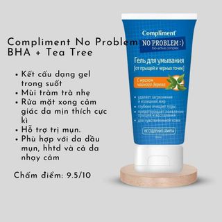 SỮA RỬA MẶT COMPLIMENT NO PROBLEM NGỪA MỤN, KIỀM DẦU
