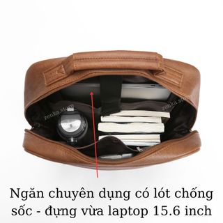 Balo da đựng laptop 15.6 inch, ba lô công sở nhiều ngăn rộng rãi rất tiện dụng_ZBL04