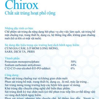 Chirox - Diệt Khuẩn Thú Y, Thủy sản.