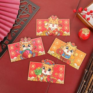 BAO LÌ XÌ 2024, Set Bao Lì Xì 3 Chiều, Nền Ánh Xà Cừ Bóng (Set 8Cai 8 mẫu )