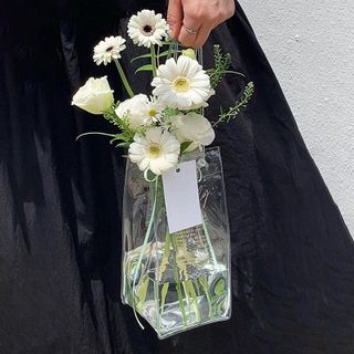 TÚI ĐỰNG LY TRONG SUỐT, QUÀ TẶNG, HOA (CÓ NÚT)