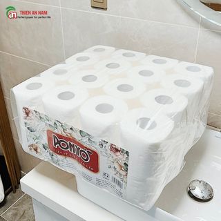 Giấy vệ sinh cuộn nhỏ Ponyo 32 cuộn - Giấy vệ sinh cho khách sạn, nhà nghỉ, homestay