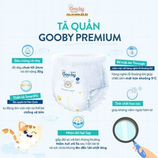 Tã/Bỉm Gooby Dán/Quần Ngày/Quần Đêm đủ size NB70/S56/M46/M60/L56/XL52/XXL48/XXXL38 cho bé từ 6kg - 35kg