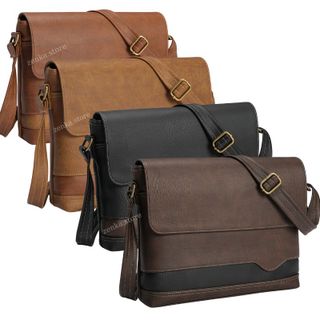 Cặp da văn phòng nam đeo chéo Zenka đựng ipad, đựng vừa laptop 13 inch lịch sự, sang trọng_ZIP04