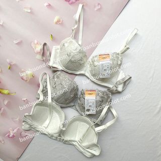 Áo lót áo ngực Lovely mỏng ren không mút có gọng - 001