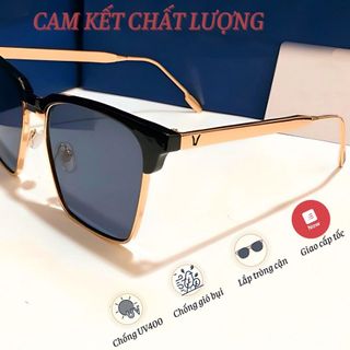 Kính mát gọng vuông chữ V chống tia UV thời trang cho nam nữ mã S930