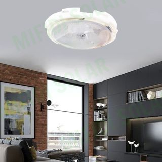 Đèn ốp trần năng lượng mặt trời 400W cao cấp Mifidi Solar, tấm pin lớn 60x35cm, Sáng tốt trên 10h, BH đến 2 năm