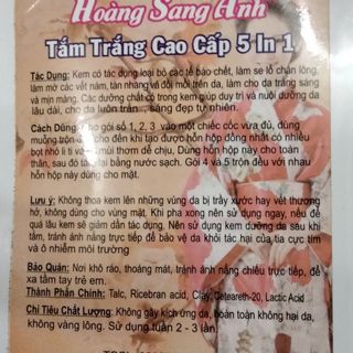 Tắm trắng Hoàng Sang Anh 5in1/200g
