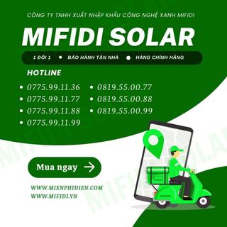 Đèn năng lượng mặt trời 300w chống chói, vỏ nhôm cao cấp Mifidi, Sáng tốt trên 10h, tấm pin lớn 60x35cm. BH 2 năm