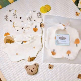 Sét 3 Yếm Tròn Muslin Cao Cấp Zeloo