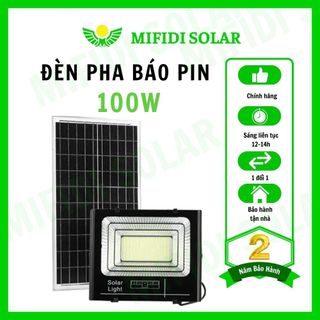 Đèn pha báo pin 100W NLMT sáng trắng  Chính Hãng Mifidi Solar, Giá sỉ cực tốt dành cho Quý Đại Lý của Mifidi Sỉ/Đại Lý chỉ từ 5 Bộ giá sỉ