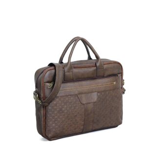 Cặp da công sở cao cấp vân ép rất đẹp, túi đựng laptop Zenka nhiều ngăn phong cách sang trọng lịch lãm_ZKC18