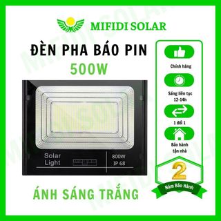 Đèn pha báo pin 500W NLMT sáng trắng Chính Hãng Mifidi Solar, Giá sỉ cực tốt dành cho Quý Đại Lý của Mifidi Sỉ/Đại Lý chỉ từ 5 Bộ giá sỉ