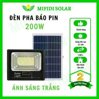 Đèn pha báo pin 200W NLMT sáng trắng Chính Hãng Mifidi Solar, Giá sỉ cực tốt dành cho Quý Đại Lý của Mifidi Sỉ/Đại Lý chỉ từ 5 Bộ giá sỉ