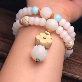 Chuỗi Bồ Đề Bạch Ngọc 54 Hạt Tự Nhiên