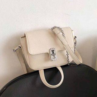 Túi Đeo Chéo Hình Vuông Màu Trơn Quai Xích Thời Trang