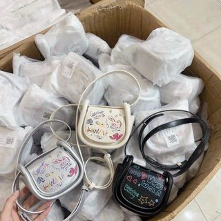 Túi xách mini nữ đeo chéo đẹp thời trang hàn quốc dễ thương hoạ tiết