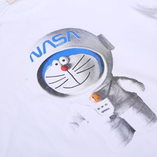Áo Thun Unisex Form Rộng In Hình Đôremon Phi Hành Gia Nam Nữ, Hàng Cotton 100% co giản 4 chiều thoáng mát