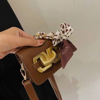 [ MiNi ] Túi xách nữ mini Quảng Châu đeo chéo khoá đồng chất da PU