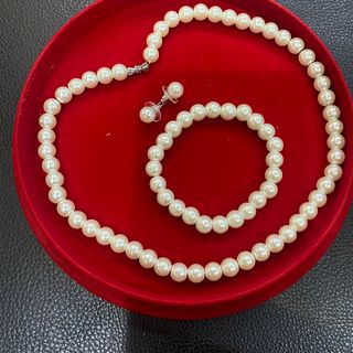 Set vòng cổ, vòng tay, khuyên tai ngọc trai