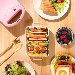 MÁY NƯỚNG BÁNH MÌ SANDWICH MÀU HỒNG