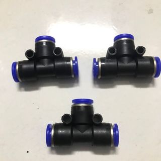 TÊ nối nhanh ống LDPE 6X8mm Tê -50 Tặng 2 - T nối phun sương 8mm Hàng Chuẩn Đài Loan Giá Sỉ Số Lượng TOàn QUốc