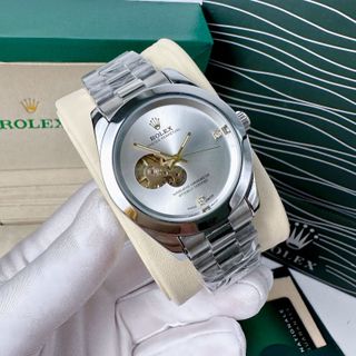 Đồng hồ Ro lex cơ viền thép trơn sẵn số lượng lớn
