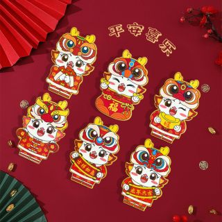 BAO LÌ XÌ TẾT 2024, Bao Lì Xì Chum 3 Chiều nền xà Cừ siêu yêu ( 1goi 6 cái 6 mẫu )