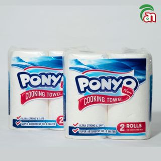 Cặp Giấy Cuộn Đa Năng Lau Bếp PONYO 2 lớp 250g/cuộn