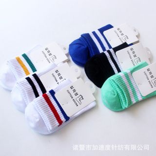 Tất Nam Nữ thể thao phong cách Hàn Quốc, xanh dương , xanh lá, đen chất liệu cotton mềm thoáng mát - LinhLee giá sỉ