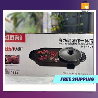 Bếp lẫu - nướng dài 2 in 1 đa năng , tiện lợi, tiết kiệm điện năng/ có sỉ