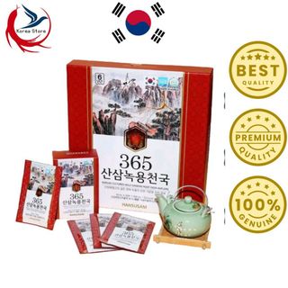 Nước Chiết Xuất Hồng Sâm Núi Nhung Hươu Hàn Quốc 365 Hansusam (70ml x 60 gói)