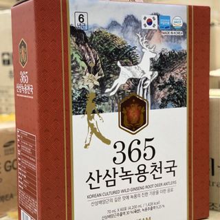 Nước Chiết Xuất Hồng Sâm Núi Nhung Hươu Hàn Quốc 365 Hansusam (70ml x 60 gói)