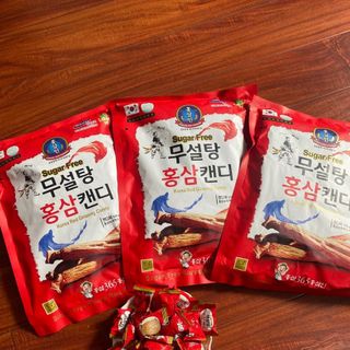Kẹo sâm KHÔNG ĐƯỜNG ĐỎ 365 bịch 500g (Thùng 20 gói)