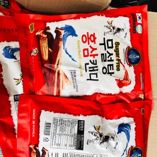 Kẹo sâm KHÔNG ĐƯỜNG ĐỎ 365 bịch 500g (Thùng 20 gói)