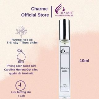 Nước hoa Charme chính hãng 10ml ( Xịt - lưu hương đến 12h)