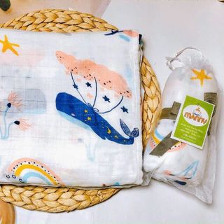 Manny- Khăn Tắm 70% Sơi Tre+ 30% Cottont (túi lưới)