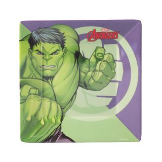 Đĩa Melamine vuông 9 inch Marvel chịu nhiệt cho bé